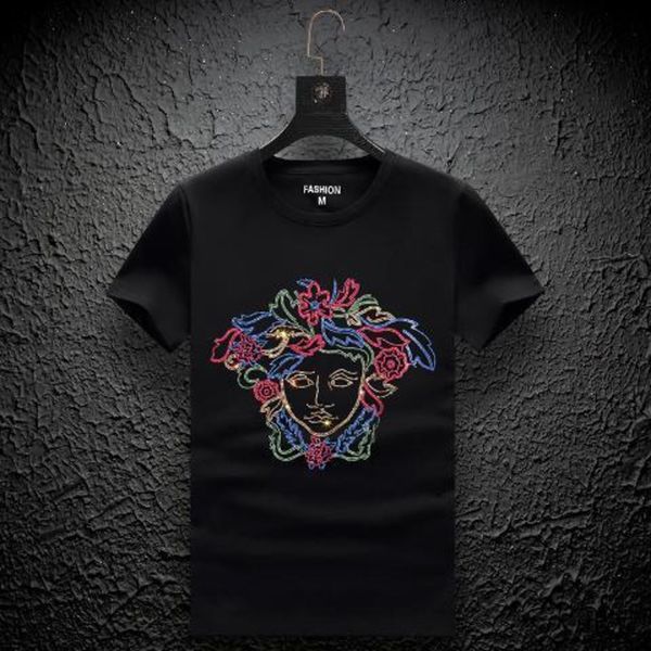 w0630 new summer shichao t-shirt slim trend youth base shirt t-shirt round neck short sleeve drill, White;black
w0630 new summer shichao t-shirt slim trend youth base shirt t-shirt round neck short sleeve drill, White;black