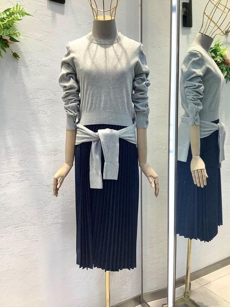 casual dresses knitted dress 2021 autumn winter clothing women knot waist long sleeve mid-calf grey blue pleated, Black;gray
casual dresses knitted dress 2021 autumn winter clothing women knot waist long sleeve mid-calf grey blue pleated, Black;gray
