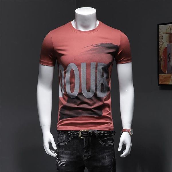 short sleeve healing fashion half men sleeved round collar printed, White;black