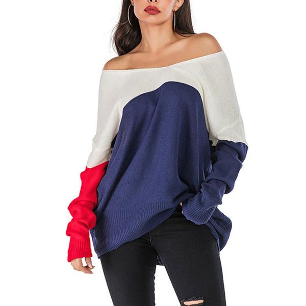 women's sweaters off shoulder slim fit long sleeve solid color female basic oversized sweater women and pullovers, White;black
women's sweaters off shoulder slim fit long sleeve solid color female basic oversized sweater women and pullovers, White;black
