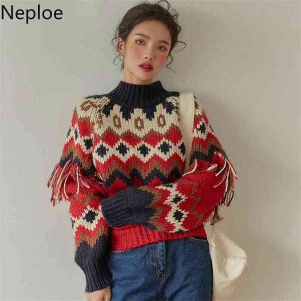 autumn winter tassel thicked sweater women print turtleneck short pull femme chi elegant pullover 46566 210422, White;black
autumn winter tassel thicked sweater women print turtleneck short pull femme chi elegant pullover 46566 210422, White;black