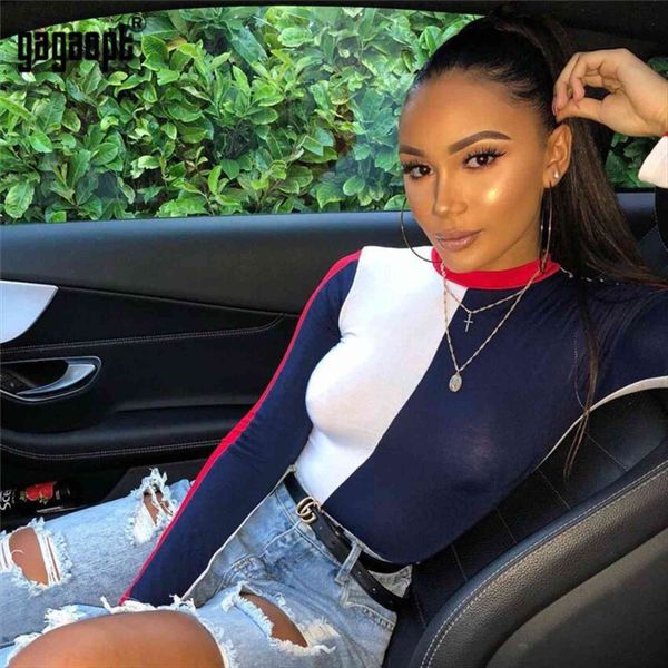 cotton bodycon bodysuit womens jumpsuit long sleeve contrast color skinny elegant overalls, Black;white
cotton bodycon bodysuit womens jumpsuit long sleeve contrast color skinny elegant overalls, Black;white