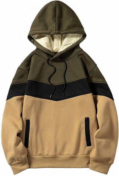men's patchwork pullover hoodies sports soft blend color block hooded sweatshirts with kanga pocket q51j#, Black
men's patchwork pullover hoodies sports soft blend color block hooded sweatshirts with kanga pocket q51j#, Black