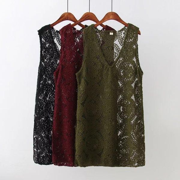 women's vests summer crochet flower hollow-out v-neck for women fashion lace veste femme autumn plus size casual sleeveless long coat, Black;white
women's vests summer crochet flower hollow-out v-neck for women fashion lace veste femme autumn plus size casual sleeveless long coat, Black;white
