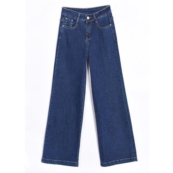 autumn women's jeans office lady high waist wide leg denim blue pants big straight trousers plus size 26-40
autumn women's jeans office lady high waist wide leg denim blue pants big straight trousers plus size 26-40