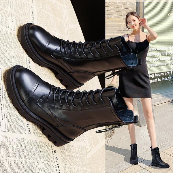 boots leather for women in 2021 models within the versatile short tide winter shoes spring and autumn single, Black
boots leather for women in 2021 models within the versatile short tide winter shoes spring and autumn single, Black