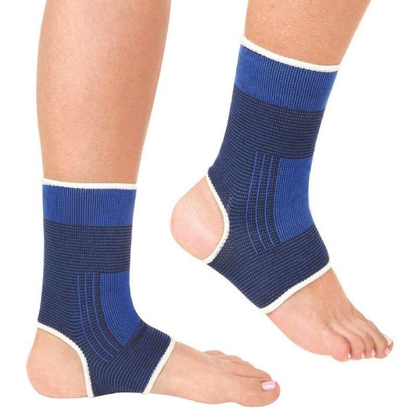 one pair ankle foot support elastic sock protection pain relief sleeve pullover wrap strap gym compression bandage brace, Blue;black
one pair ankle foot support elastic sock protection pain relief sleeve pullover wrap strap gym compression bandage brace, Blue;black