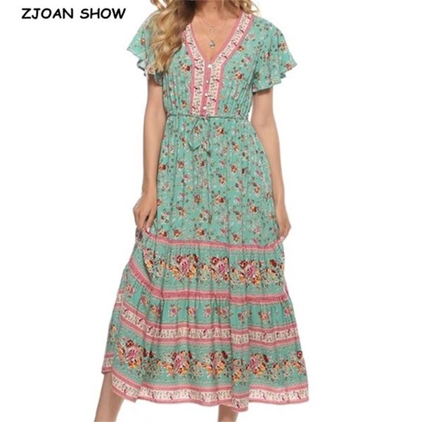 3 colors boho buttons v neck floral print bohemia dress summer ethnic woman short sleeve tie bow strappy maxi long dresses 210429, Black;gray
3 colors boho buttons v neck floral print bohemia dress summer ethnic woman short sleeve tie bow strappy maxi long dresses 210429, Black;gray