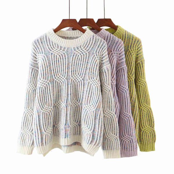 women's sweaters women autumn winter 3 color twist sweater o-neck thick sweater girl long sleeve casual loose knit pullovers ocl4, White;black 
women's sweaters women autumn winter 3 color twist sweater o-neck thick sweater girl long sleeve casual loose knit pullovers ocl4, White;black
