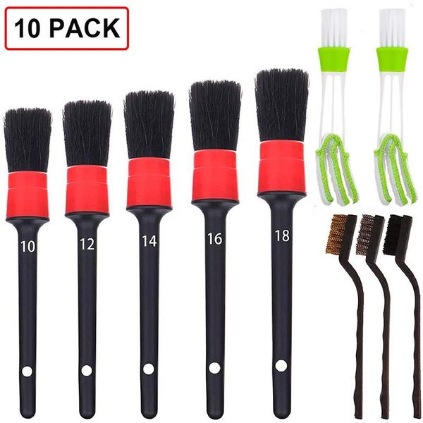 10pcs car detailing brush kit soft natural boar hair for auto cleaning exterior interior wire brushes and air vents cleaner tool sponge
10pcs car detailing brush kit soft natural boar hair for auto cleaning exterior interior wire brushes and air vents cleaner tool sponge