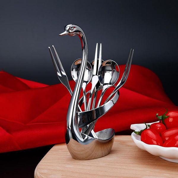 forks stainless steel 6pcs fruit home office cafe shop dessert cake spoon set swan holder tableware kid kitchen dinnerware tools
forks stainless steel 6pcs fruit home office cafe shop dessert cake spoon set swan holder tableware kid kitchen dinnerware tools