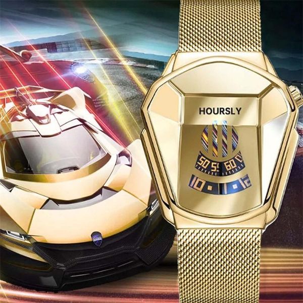 wristwatches cool men's waterproof wrist watch stainless steel technology fashion quartz for men 2021 relogio masculino, Slivery;brown
wristwatches cool men's waterproof wrist watch stainless steel technology fashion quartz for men 2021 relogio masculino, Slivery;brown