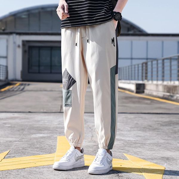 spring and autumn stitching sports pants trousers men's loose casual small feet tide brand cropped, Black
spring and autumn stitching sports pants trousers men's loose casual small feet tide brand cropped, Black