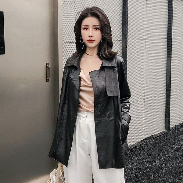 women's leather & faux genuine jacket women 2021 sheepskin real spring autumn korean coat chaqueta mujer 5w1903 yy609, Black
women's leather & faux genuine jacket women 2021 sheepskin real spring autumn korean coat chaqueta mujer 5w1903 yy609, Black