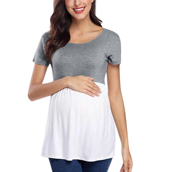maternity dress maternity clothes summer pregnant women patchwork t-shirts blouses maternal tees pregnancy clothings plus size, White
maternity dress maternity clothes summer pregnant women patchwork t-shirts blouses maternal tees pregnancy clothings plus size, White