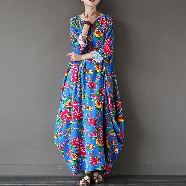 casual dresses scuwlinen 2021 spring women dress plus size long vintage floral print loose big bottom cotton robe x01635, Black;gray
casual dresses scuwlinen 2021 spring women dress plus size long vintage floral print loose big bottom cotton robe x01635, Black;gray
