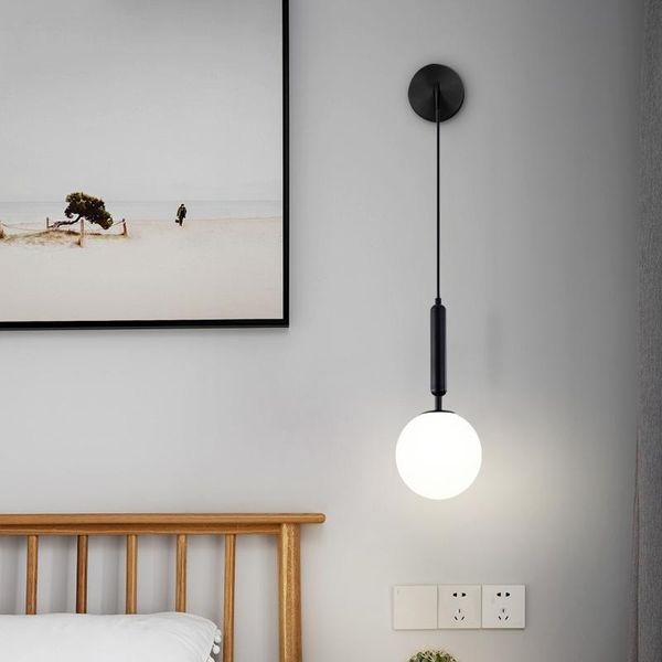 Wall Lamp Modern Glass Ball Lams Brass/Black Wandlamp Living Room Bedroom Bedside Reading Applique Murale Luminaire Nordic Led
Wall Lamp Modern Glass Ball Lams Brass/Black Wandlamp Living Room Bedroom Bedside Reading Applique Murale Luminaire Nordic Led