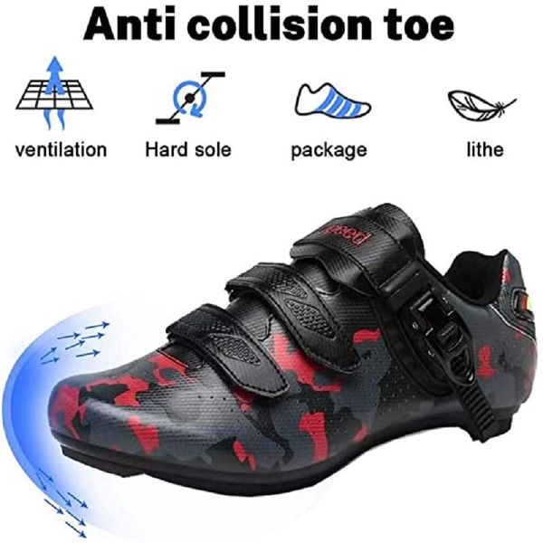 mens cycling shoes road bike spin with buckle cleat men spd for indoor racing bicycles sapatilha ciclismo footwear, Black
mens cycling shoes road bike spin with buckle cleat men spd for indoor racing bicycles sapatilha ciclismo footwear, Black