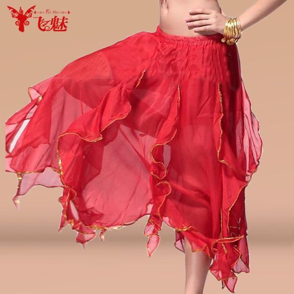 women's belly dance costume gold rim ruffle skirt dancing eight flanger lotus leaf skirt/dress stage wear, Black;red
women's belly dance costume gold rim ruffle skirt dancing eight flanger lotus leaf skirt/dress stage wear, Black;red
