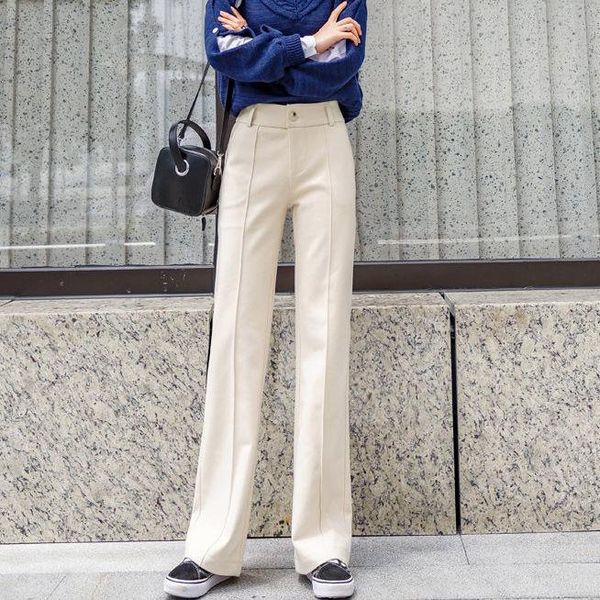 women's pants & capris women thick warm woolen wide leg autumn winter high waist straight trousers casual female solid loose long pant, Black;white
women's pants & capris women thick warm woolen wide leg autumn winter high waist straight trousers casual female solid loose long pant, Black;white
