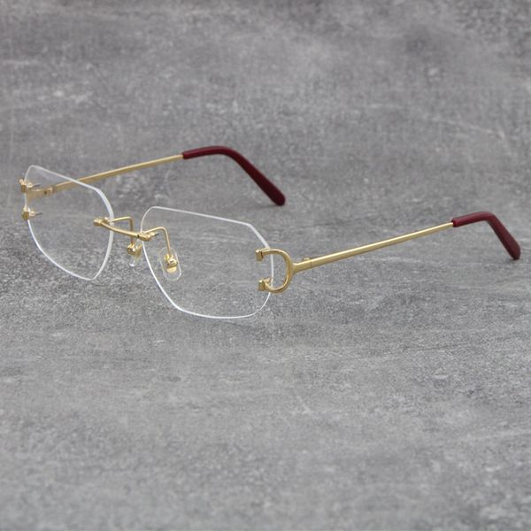 2022 selling fashion protection sun glasses frames rimless metal eyewear & accessories adumbral men woman large square driving eyeglasses ma, Silver
2022 selling fashion protection sun glasses frames rimless metal eyewear & accessories adumbral men woman large square driving eyeglasses ma, Silver