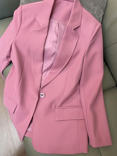 women's suits & blazers superaen 2021 autumn casual suit jacket solid loose office lady full notched single button blazer women, White;black
women's suits & blazers superaen 2021 autumn casual suit jacket solid loose office lady full notched single button blazer women, White;black