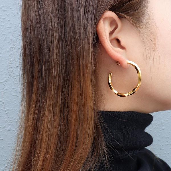 gold silver color twisted earrings stainless steel big circle for women fashion temperament exaggeration punk jewelry hoop & huggie, Golden;silver
gold silver color twisted earrings stainless steel big circle for women fashion temperament exaggeration punk jewelry hoop & huggie, Golden;silver