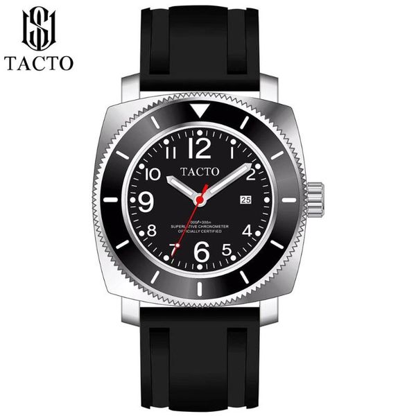 wristwatches tacto reginald sports watch black dial classic rotated bezel diver quartz military mens watches stainless steel, Slivery;brown
wristwatches tacto reginald sports watch black dial classic rotated bezel diver quartz military mens watches stainless steel, Slivery;brown