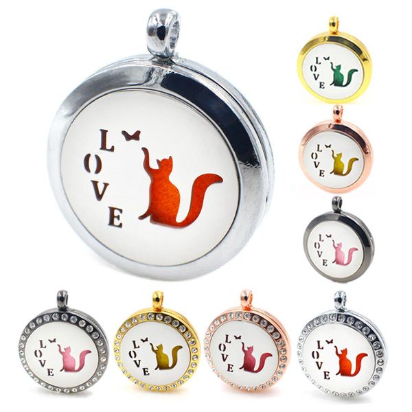 love cat 30mm aromatherapy perfume essential diffuser locket floating locket as gifts (necklace & pad ) xx08, Silver
love cat 30mm aromatherapy perfume essential diffuser locket floating locket as gifts (necklace & pad ) xx08, Silver