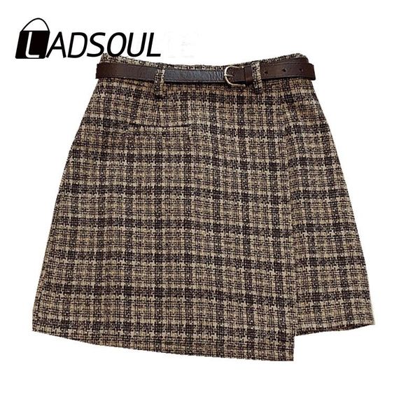 skirts ladsoul autumn winter warm casual retro grid high waist a-line skirt women irregular anti-light out wild plaid dress sashes, Black
skirts ladsoul autumn winter warm casual retro grid high waist a-line skirt women irregular anti-light out wild plaid dress sashes, Black