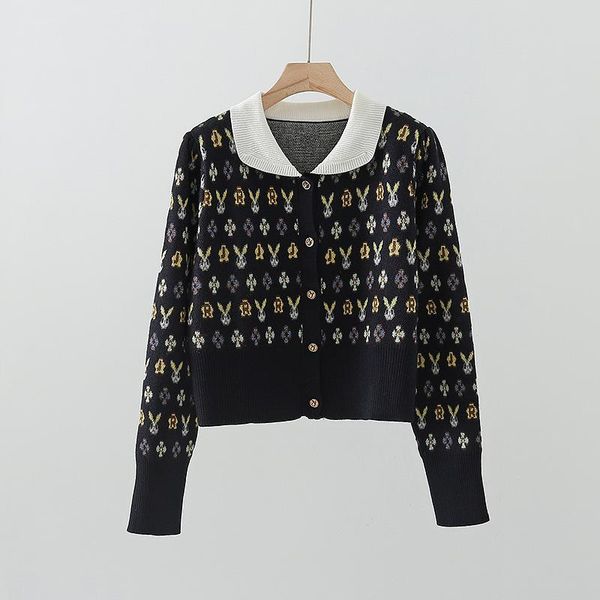 women's knits & tees women fashion autumn winter vintage single-breasted head print short wool knitted cardigan sweater, White
women's knits & tees women fashion autumn winter vintage single-breasted head print short wool knitted cardigan sweater, White