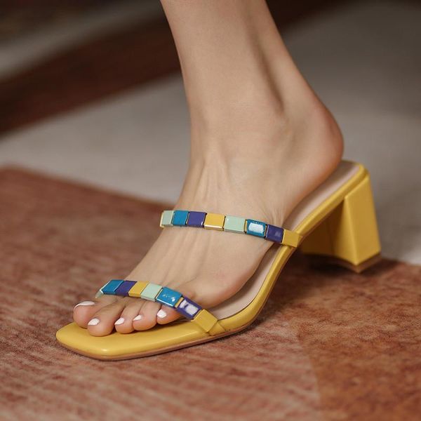 dress shoes elegant open-toed women sandals square heel vintage beautiful woman slippers 2021 summer casual party heels, Black
dress shoes elegant open-toed women sandals square heel vintage beautiful woman slippers 2021 summer casual party heels, Black