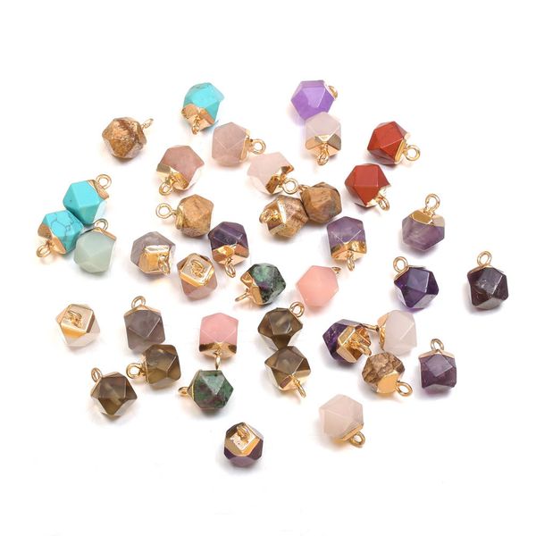 faceted square polygon shape natural stone charms healing rose quartz crystal turquoises jades opal stones pendant for jewelry making neckla, Bronze;silver
faceted square polygon shape natural stone charms healing rose quartz crystal turquoises jades opal stones pendant for jewelry making neckla, Bronze;silver