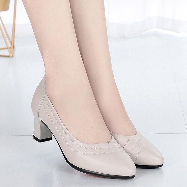 dress shoes work mother soft sole comfortable mid-heel single women thick heel middle-aged non-slip leather, Black
dress shoes work mother soft sole comfortable mid-heel single women thick heel middle-aged non-slip leather, Black