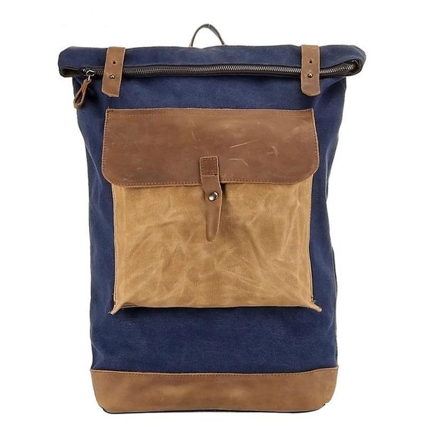 backpack vintage waterproof canvas leather lapbackpacks for men college students school bags teenagers women travel daypacks
backpack vintage waterproof canvas leather lapbackpacks for men college students school bags teenagers women travel daypacks