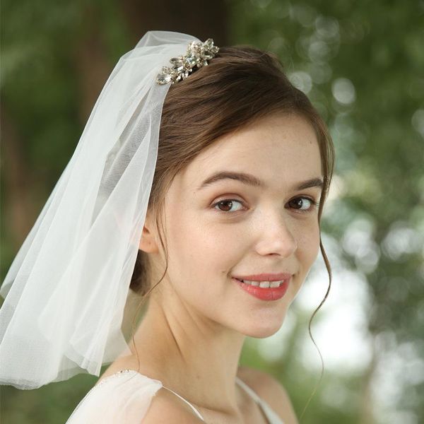 bridal veils luxury soft tulle short veil with crystal hair comb handmade delicate wedding accessories brides birdcage, Black
bridal veils luxury soft tulle short veil with crystal hair comb handmade delicate wedding accessories brides birdcage, Black