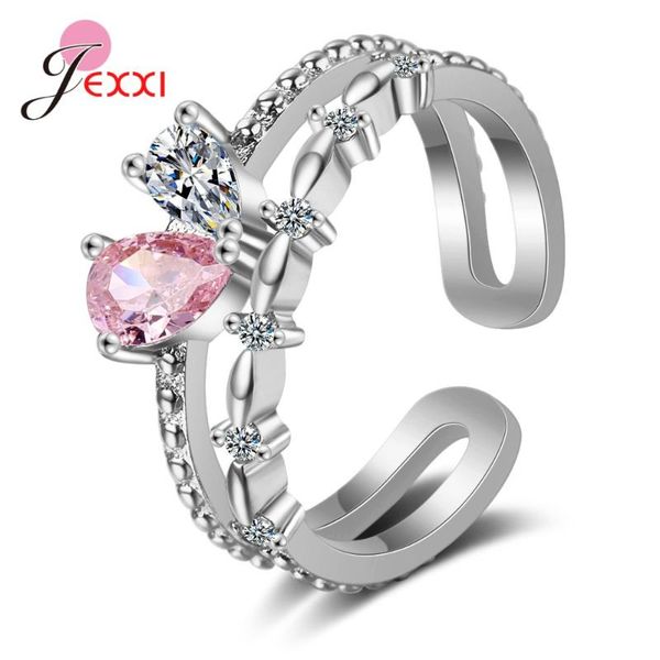 cluster rings fashion trendy 925 sterling silver sparking zircons rose gold open for women wife girlfriends gift, Golden;silver
cluster rings fashion trendy 925 sterling silver sparking zircons rose gold open for women wife girlfriends gift, Golden;silver