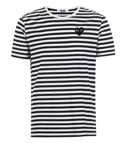 cdg play commes mens designer with heart sport tee shirts des garcons white pablo stripe for summer vetements, White;black
cdg play commes mens designer with heart sport tee shirts des garcons white pablo stripe for summer vetements, White;black