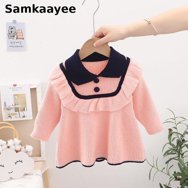 pullover 2-7y kids sweater spring autumn baby girls knitted clothing children turn-down collar solid clothes long sleeve knitwear y44, Blue
pullover 2-7y kids sweater spring autumn baby girls knitted clothing children turn-down collar solid clothes long sleeve knitwear y44, Blue