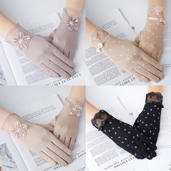 pair summer women gloves ladies lace touch screen uv sunscreen cotton driving short full finger five fingers, Blue;gray
pair summer women gloves ladies lace touch screen uv sunscreen cotton driving short full finger five fingers, Blue;gray