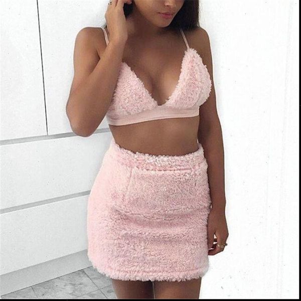 2pcs pink set sleeveless bandage women tracksuits plush bra crop mini skirt bodycon fashion lady holiday clothes, Gray
2pcs pink set sleeveless bandage women tracksuits plush bra crop mini skirt bodycon fashion lady holiday clothes, Gray