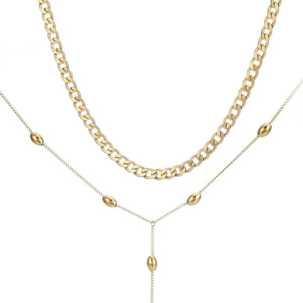 exquisite layered long pendant stainless steel necklace charm metal bijoux femme chain choker necklace fashion jewelry gift, Golden;silver
exquisite layered long pendant stainless steel necklace charm metal bijoux femme chain choker necklace fashion jewelry gift, Golden;silver
