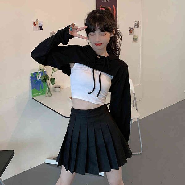 women's hoodies & sweatshirts of the women harajuku harvest shredded in girl fashion kpop sweater thin kawaii clothing, Black
women's hoodies & sweatshirts of the women harajuku harvest shredded in girl fashion kpop sweater thin kawaii clothing, Black