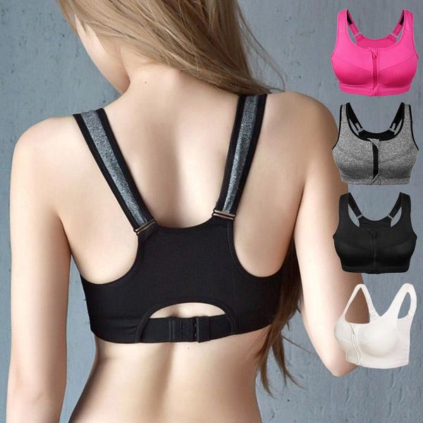 sports underwear women running shockproof vest fitness clothing thin section large size open front zip gathered bra gym, White;black
sports underwear women running shockproof vest fitness clothing thin section large size open front zip gathered bra gym, White;black