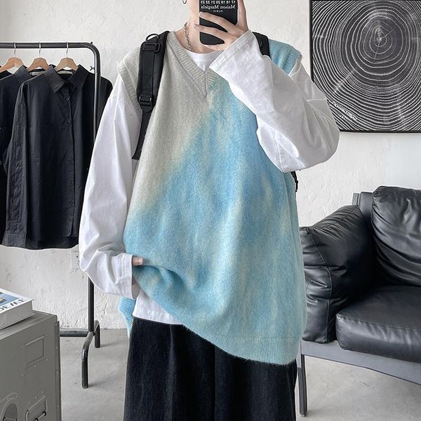 men's vests autumn tie-dye sweater vest men warm fashion casual knitted pullover korean loose sleeveless mens jumper clothes, Black;white
men's vests autumn tie-dye sweater vest men warm fashion casual knitted pullover korean loose sleeveless mens jumper clothes, Black;white