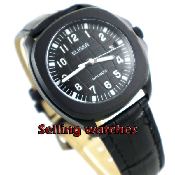40mm bliger sterile dial sapphire glass light-turning hands date steel case automatic watch clock, Slivery;brown
40mm bliger sterile dial sapphire glass light-turning hands date steel case automatic watch clock, Slivery;brown