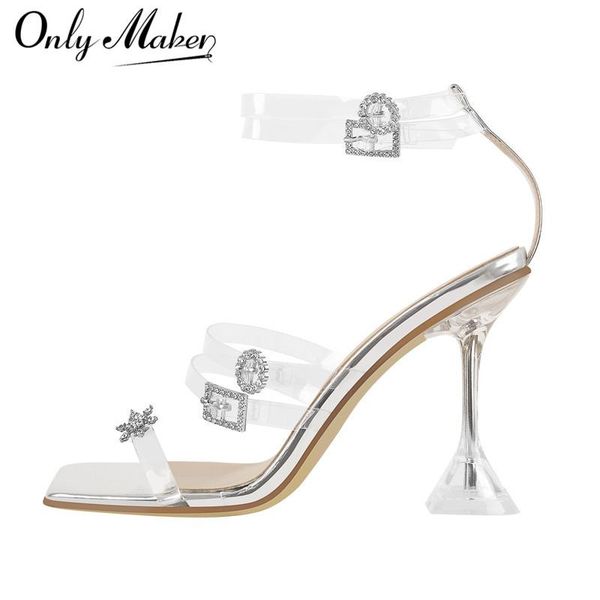dress shoes onlymaker women open toe metal buckle bright border high heel square stilettos ankle strap rhinestone transparent band sandal, Black
dress shoes onlymaker women open toe metal buckle bright border high heel square stilettos ankle strap rhinestone transparent band sandal, Black
