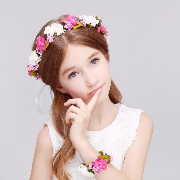 decorative flowers & wreaths girl wreath and bracelet 2-piece set head flower crown hair accessories artificial wedding children hairband
decorative flowers & wreaths girl wreath and bracelet 2-piece set head flower crown hair accessories artificial wedding children hairband