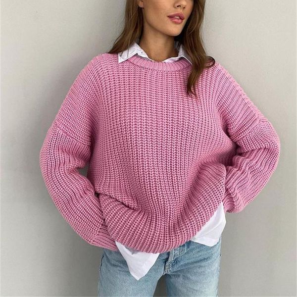 women's sweaters sweater pullovers for fall/winter 2021 solid color casual, loose, long-sleeve, round neck knit fashion, White;black
women's sweaters sweater pullovers for fall/winter 2021 solid color casual, loose, long-sleeve, round neck knit fashion, White;black