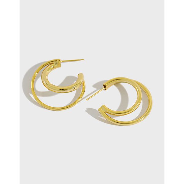 2021 korean s925 pure ins simple minority geometry cross double ring feminine silver earrings, Golden;silver
2021 korean s925 pure ins simple minority geometry cross double ring feminine silver earrings, Golden;silver